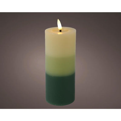 Lumineo led kaars vlamefffect verloop 11cm groen