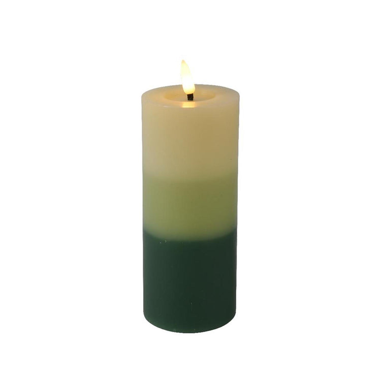 Lumineo led kaars vlamefffect verloop 11cm groen