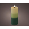 Lumineo led kaars vlamefffect verloop 15cm groen