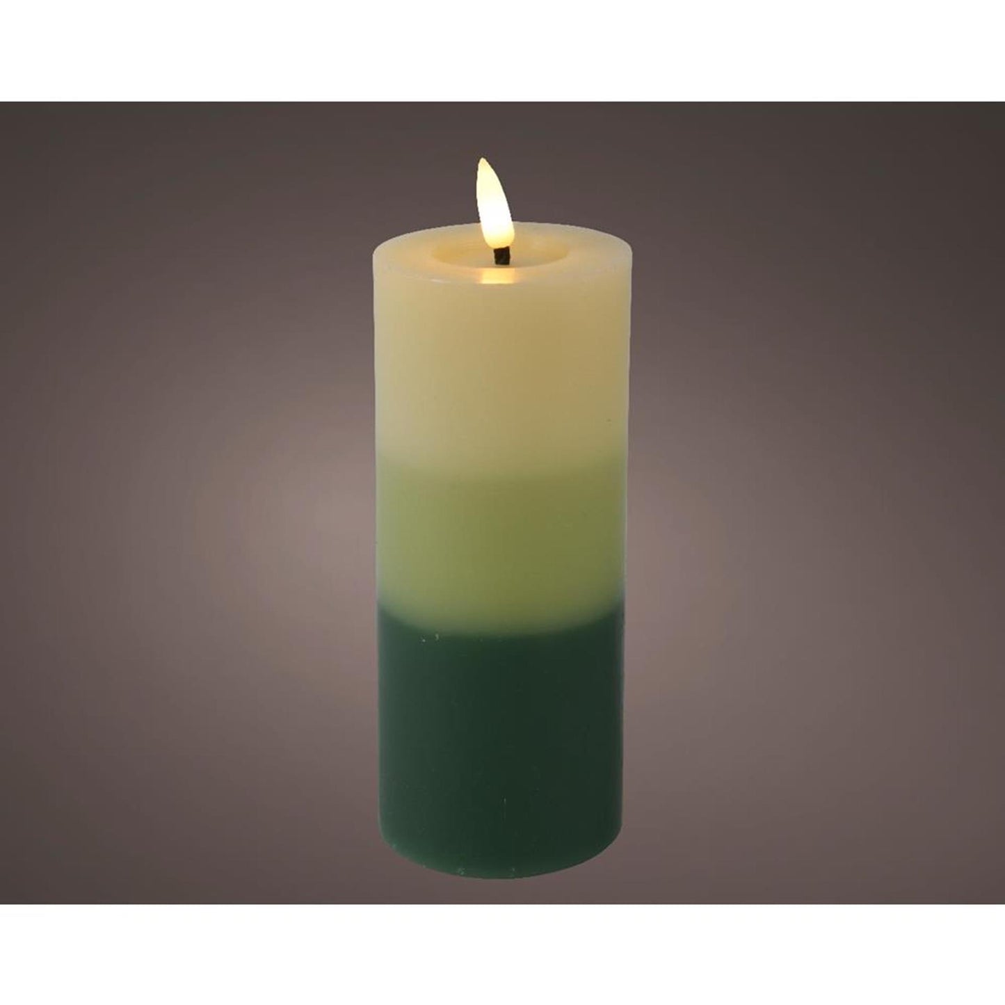 Lumineo led kaars vlamefffect verloop 15cm groen