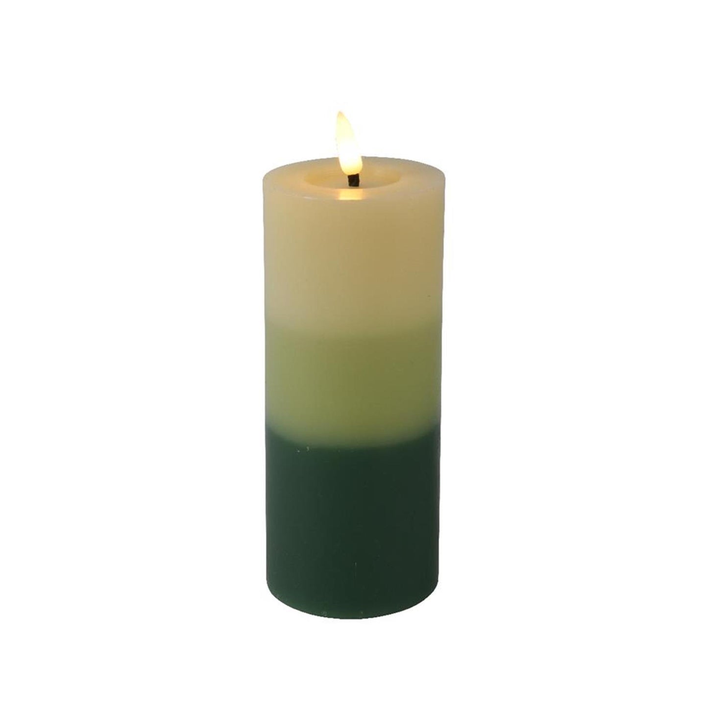 Lumineo led kaars vlamefffect verloop 15cm groen
