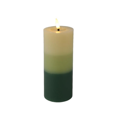 Lumineo led kaars vlamefffect verloop 15cm groen