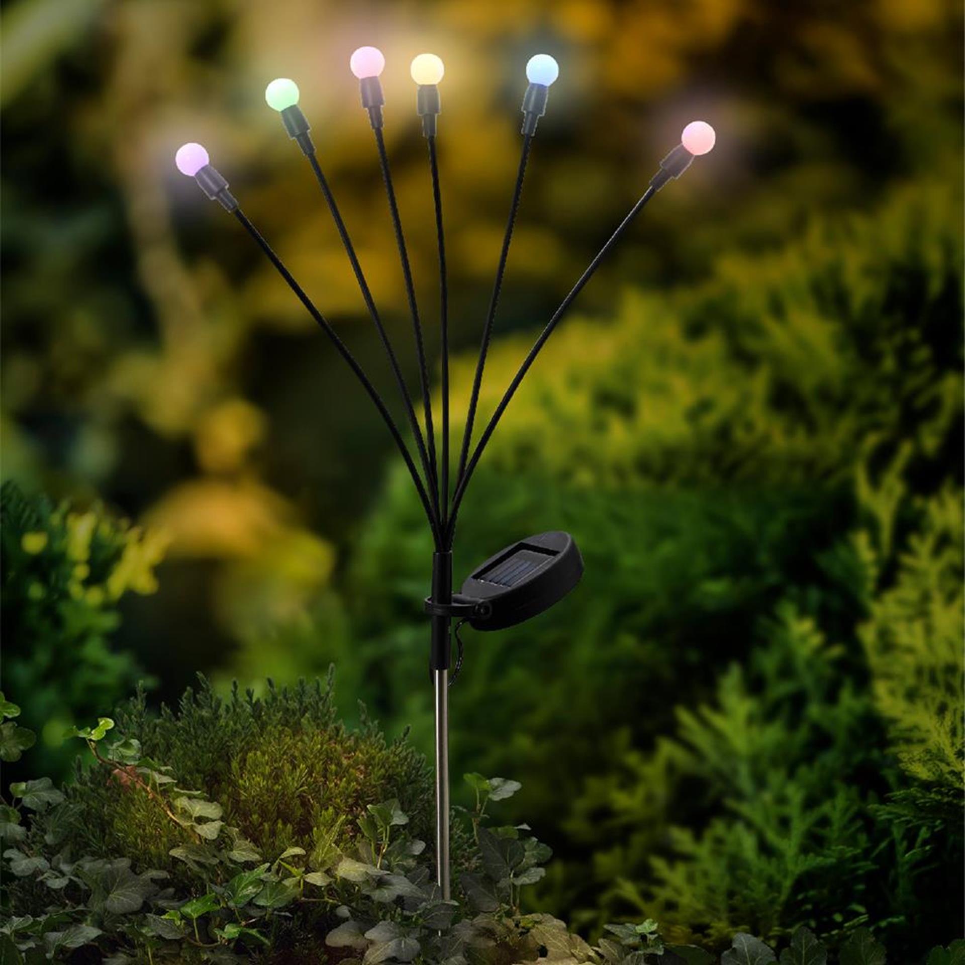 Lumineo solar tuinsteker h70cm multikleur firefly