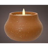Lumineo led kaars vlameffect dia12cm terra