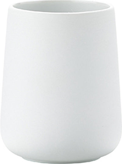 Zone denmark nova tandenborstelbeker - beker voor tandenborstels - tandenborstelhouder - toilet badkamer accessoires - 10 x 8 cm - wit