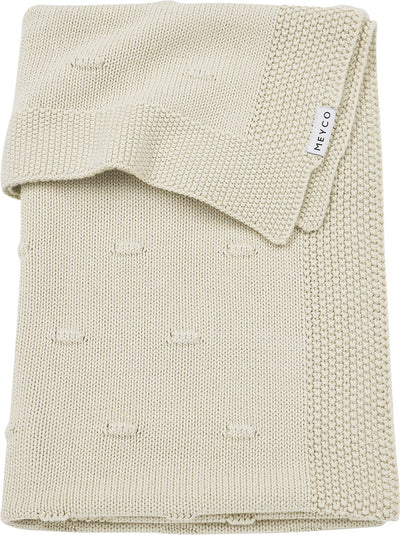 Meyco baby knots wiegdeken - soft sand - 75x100cm - 1.0 tog