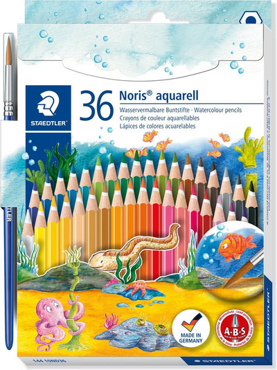 Staedtler noris aquarell kleurpotlood - set 36 st + penseel