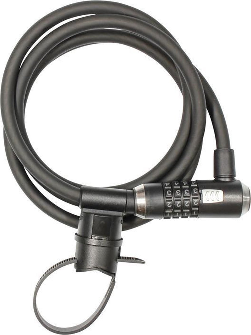 Kryptonite kryptoflex 1218 cijferslot – kabelslot – spiraalkabel met combinatieslot – veelzijdig slot – 180 cm – staal – zwart