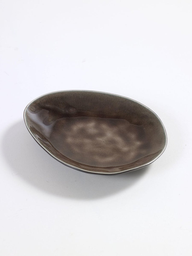 Serax - pascale naessens pure - ovaal bord s - bruin - 4 stuks