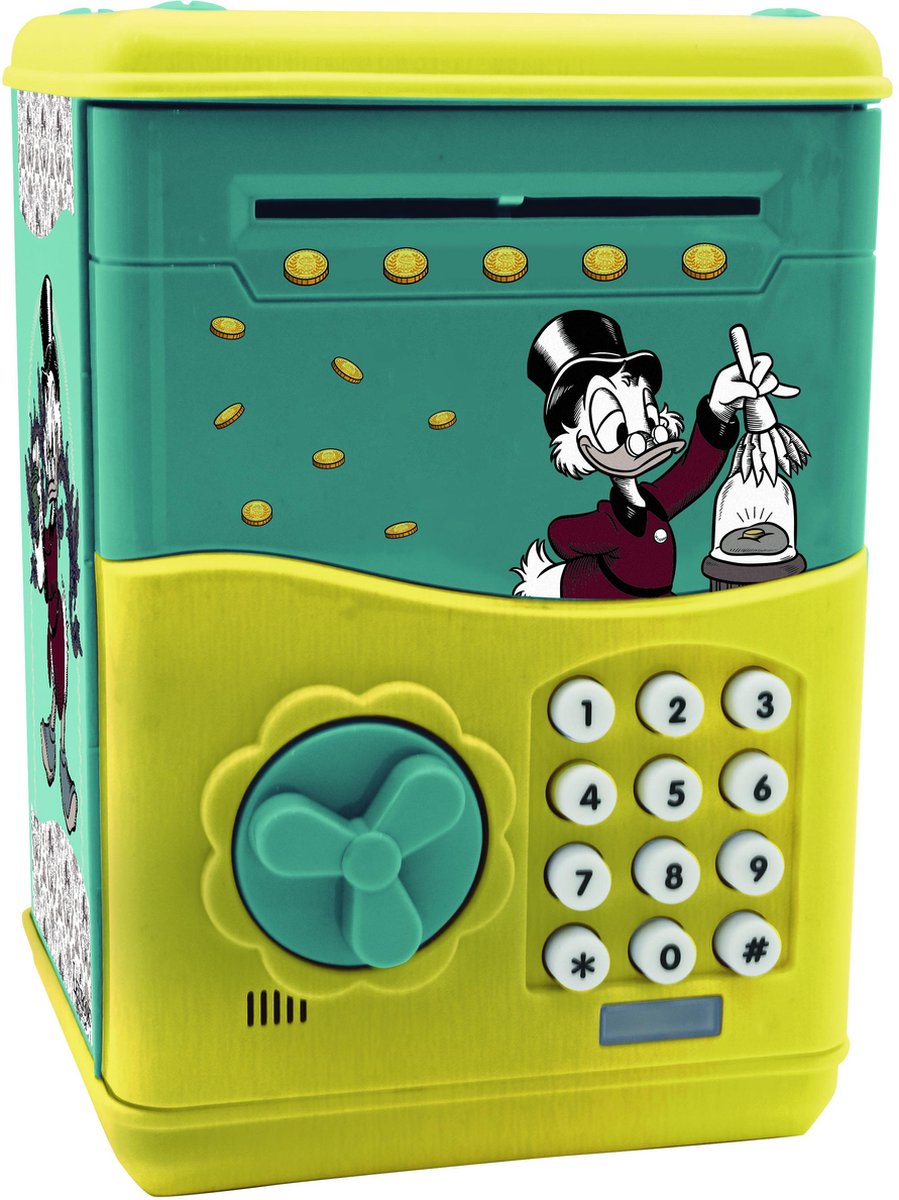 Lexibook disney scrooge elektronische spaarpot protected by secret code met geluid- en lichteffecten en music.