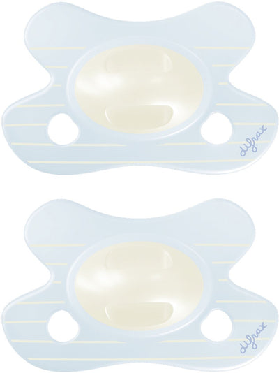 Difrax fopspeen natural - newborn - blauw - 2 stuks