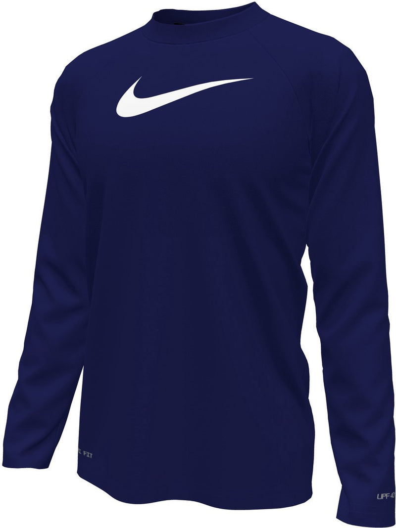 Nike swimwear - t-shirt lm - maat 122 128 - meisjes - marine -