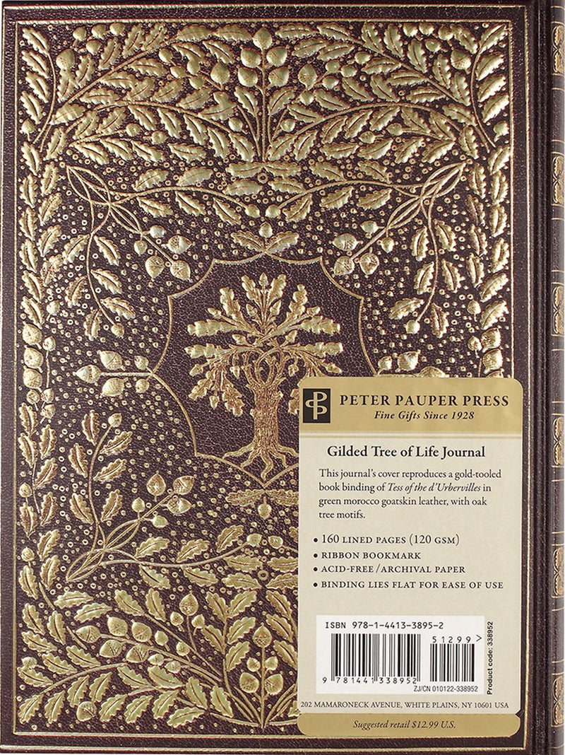 Peter pauper bookbound notitieboek - gilded tree of life - 16x21 cm
