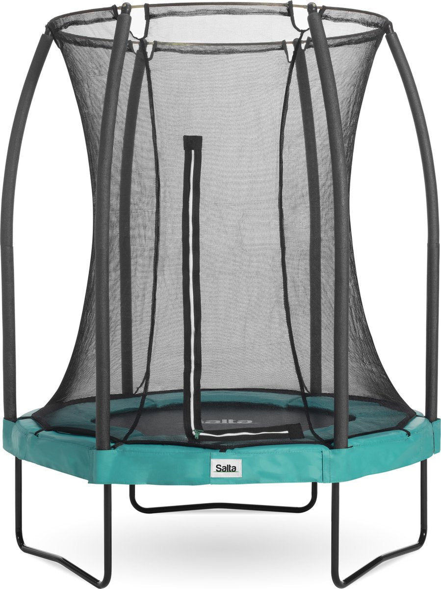 Salta comfort edition - ø 153 cm - ronde trampoline met veiligheidsnet - groen - mini kleine trampoline voor kinderen