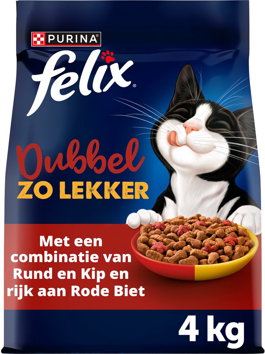 Felix dubbel zo lekker - rund kip - 4 x 4kg