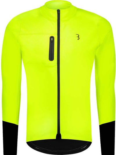 Bbb cycling coldguard fietsjack - winterjas - winddicht en waterafstotend - racefiets kleding - neon geel - maat m - bbw-456