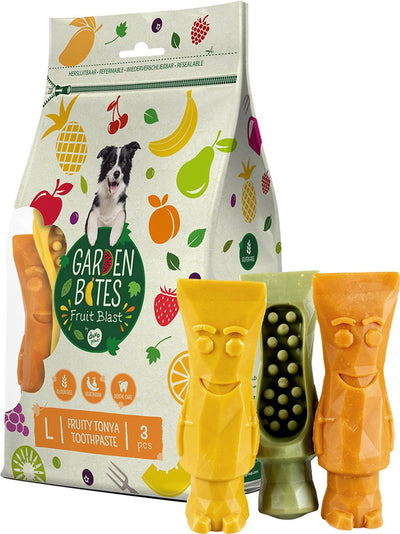 Garden bites fruity tonya toothpaste l - 13,5cm - 3 stuks