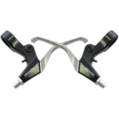 Saccon remgreepset v-brake - 3 vingers - zwart zilver
