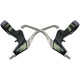 Saccon remgreepset v-brake - 3 vingers - zwart zilver