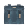 Basil Elegance dubbele fietstas, blauw, gerecycled PET, gevoerd, waterkerende sluiting, Universal Bridge, 40-49L