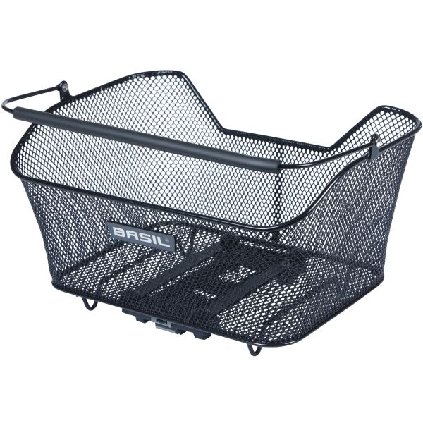 Basil fietsmand base m met mik bevestiging 14 liter 25 x 33 x 17 cm - zwart