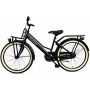 Kyoso kinderfiets blossom classic 24 inch met remnaaf - mat zwart roze - afbeelding 3