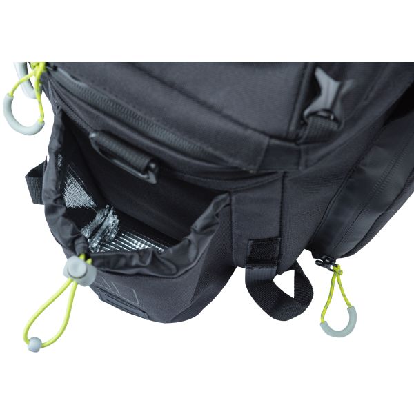 Basil Miles XL Pro bagagedragertas - waterdicht - sportief - zwart lime - 9-36L - MIK RT adapterplaten