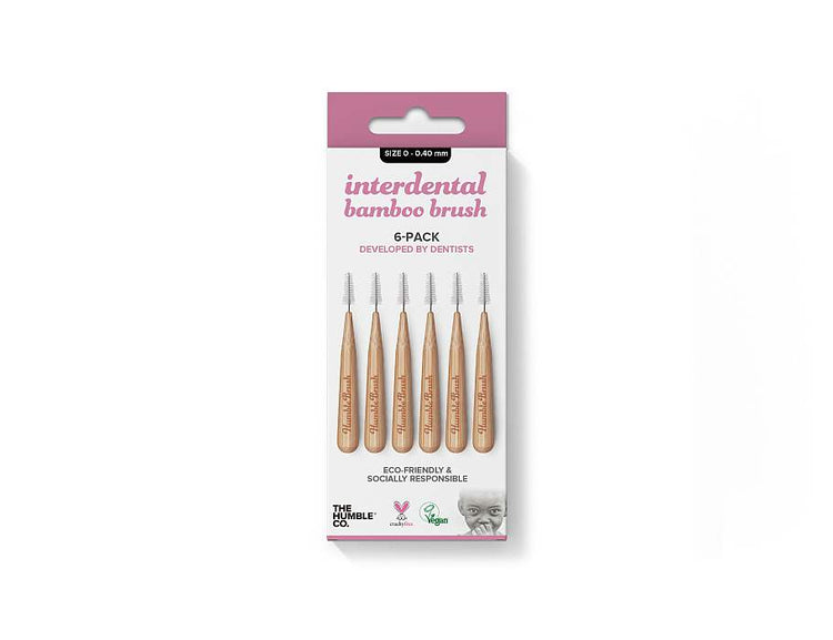 The humble co. interdental borsteltje 6 st - paars - 0.40 mm