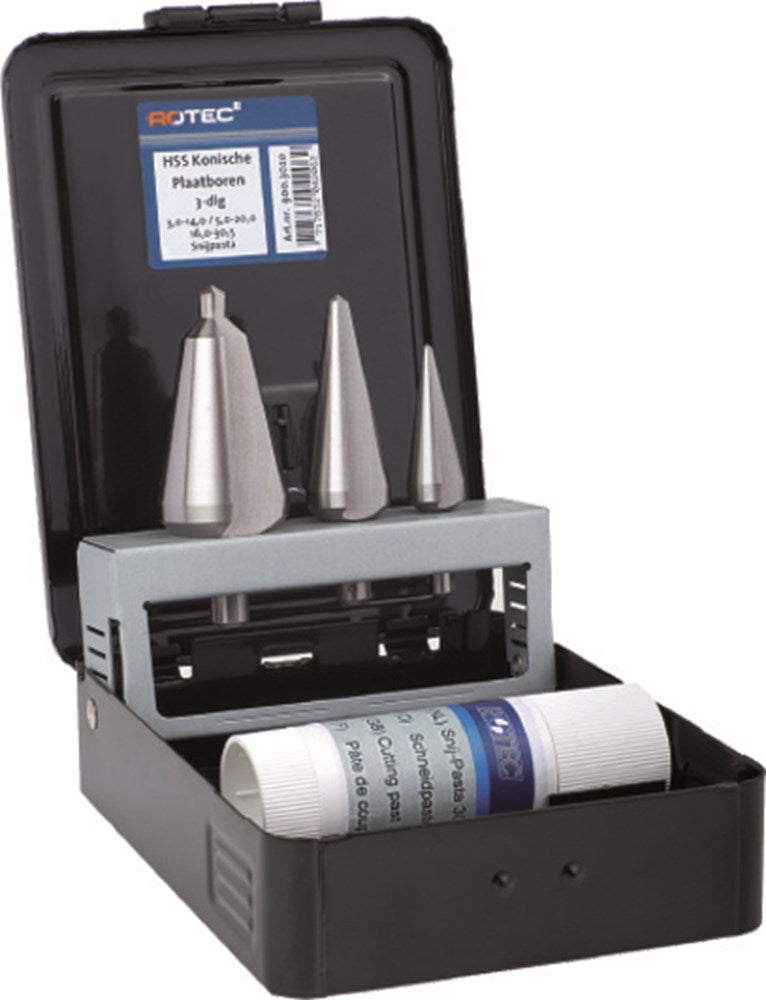 Rotec plaatboorset conisch nr-1-2-7