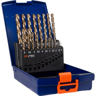 Rotec spiraalborenset 1-10x0.5mm hss-g 19-delig