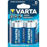 Varta D lr20 penlite alkaline per 2 stuks op kaart