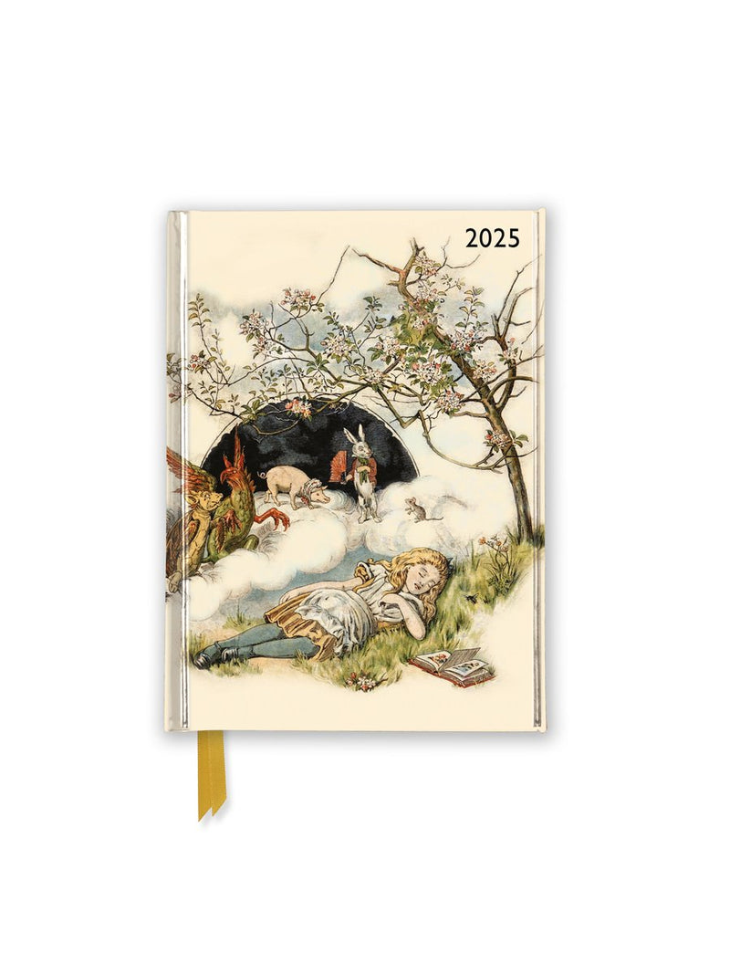 British library : alice asleep 2025 luxury pocket diary planner - week to view