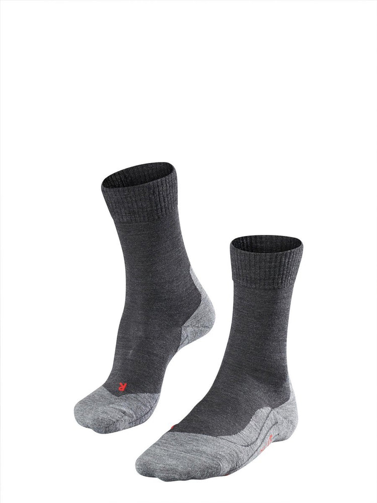 Falke tk5 anti-blaar dun wol functioneel materiaal wandelsokken heren grijs - maat 46-48