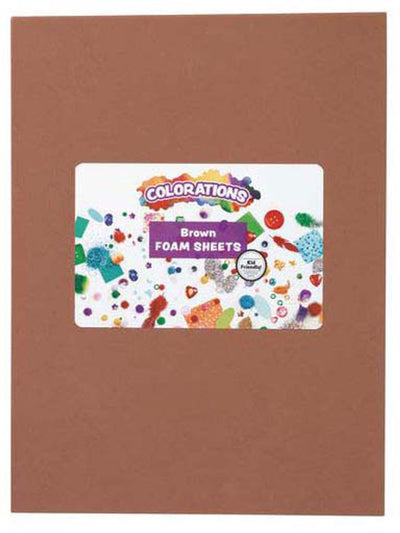 Colorations foam knutselvellen bruin 10 stuks creatief speelgoed.