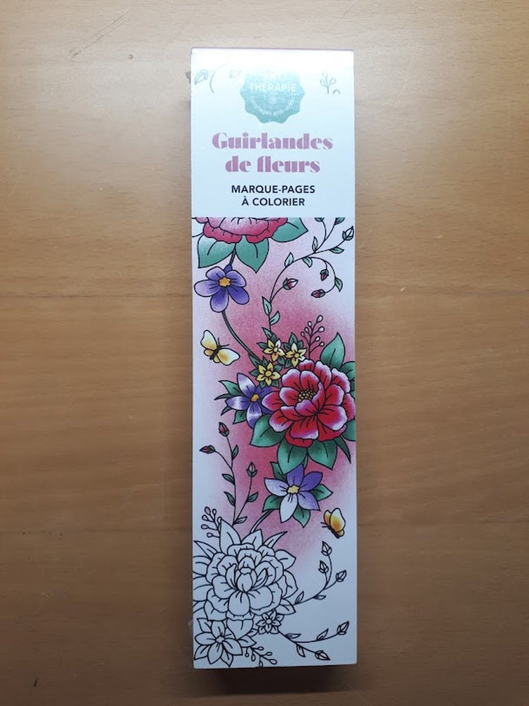 Hachette heroes boekenleggers om te kleuren: marque-pages a colorier - guirlandes de fleurs