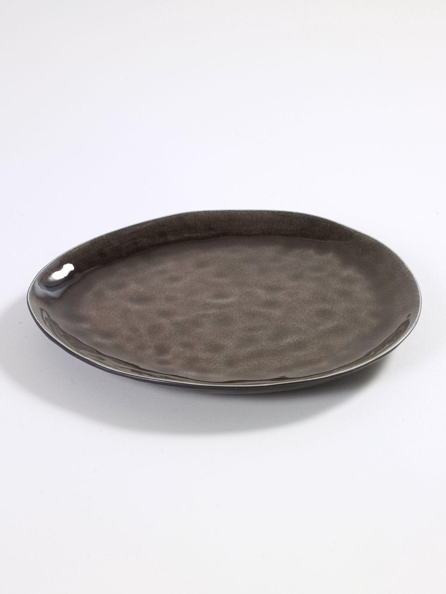 Serax - pascale naessens pure - ovaal bord l - bruin - 2 stuks