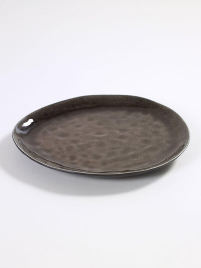 Serax - pascale naessens pure - ovaal bord l - bruin - 2 stuks