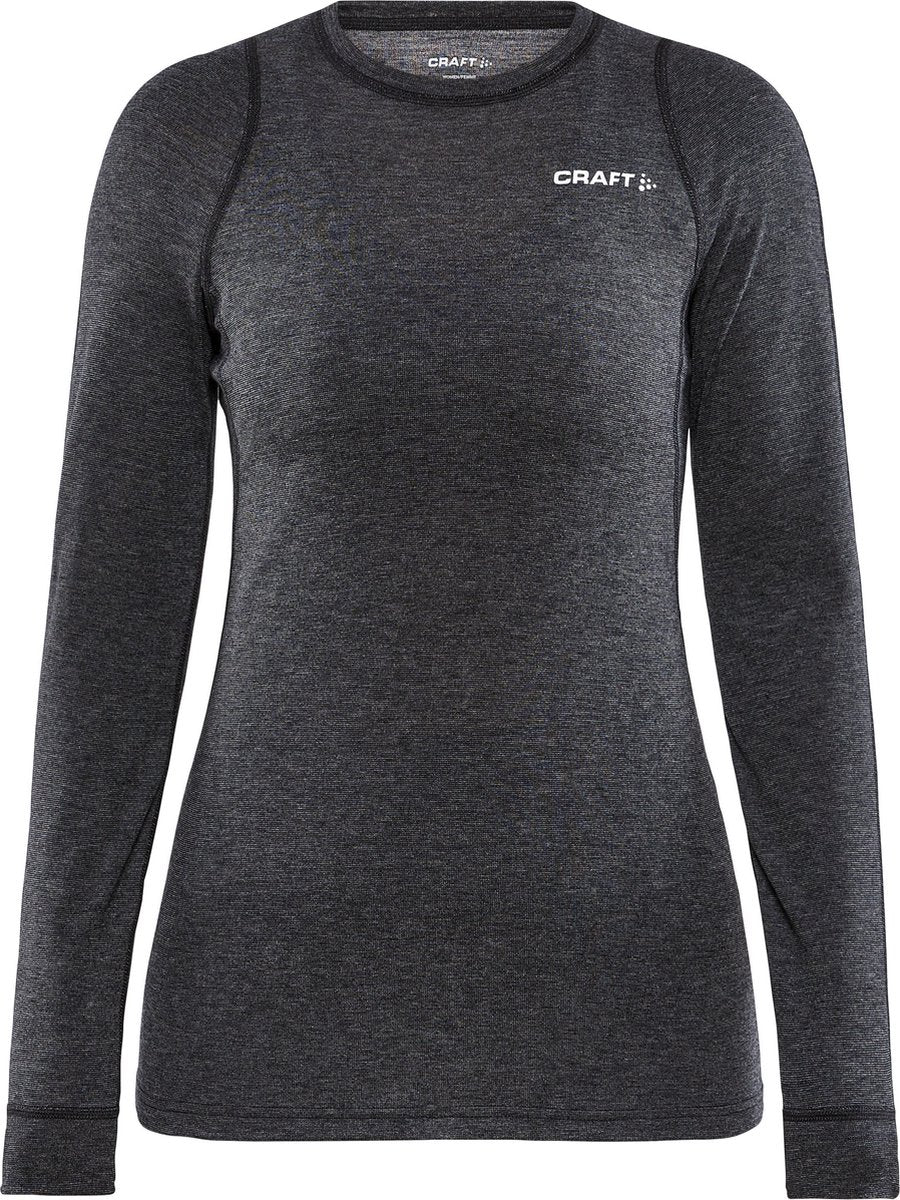 Craft - core wool merino ls tee - thermoshirt - dames - zwart - s