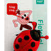 Bicycle Bell Pexkids Ladybugs met open vleugels - rood zwart