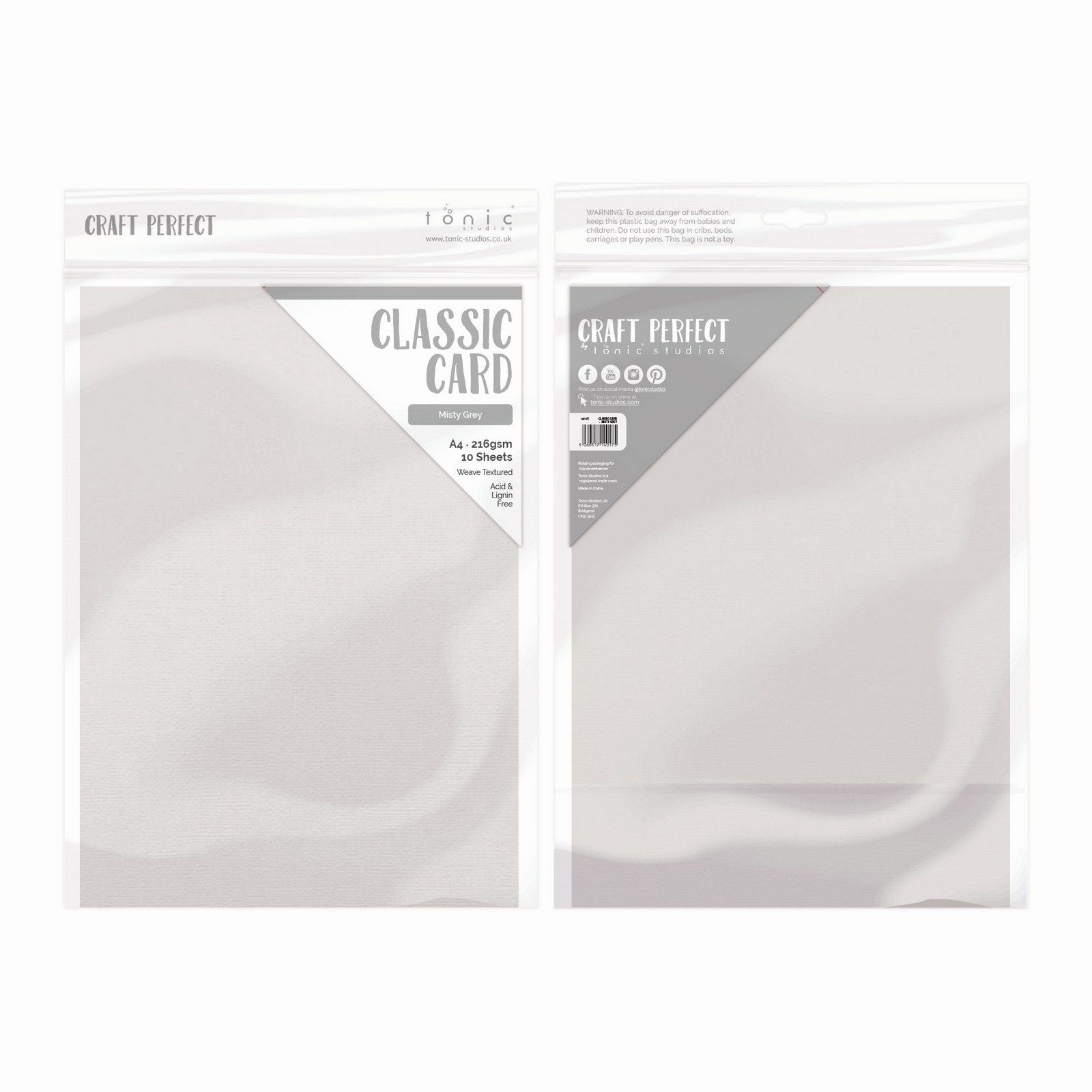 Craft perfect by tonic studios craft perfect • klassieke kaart a4 10pcs misty grey