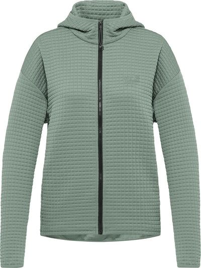 Jack wolfskin mogari hooded fz w dames outdoorjas-green zinnia
