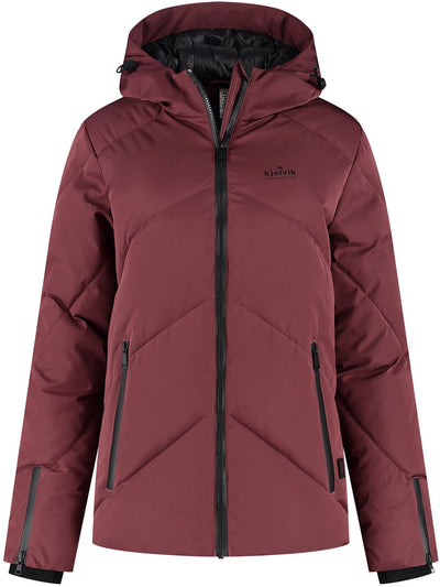 Kjelvik sue dames outdoorjas - burgundy
