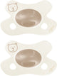 Difrax fopspeen natural - newborn - beertje - bruin - 2 stuks