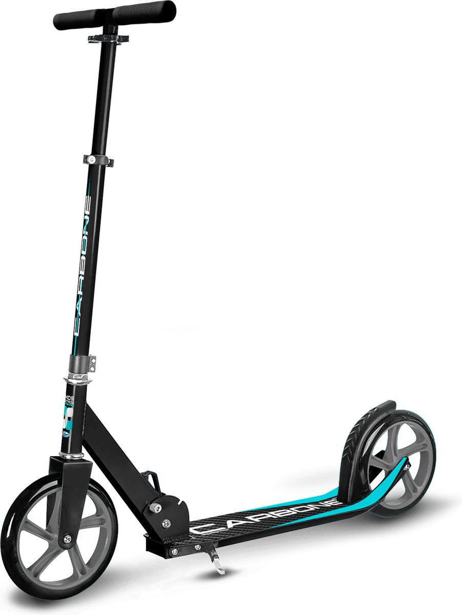 Skids control foldable adjustable scooter 200mm with kickstand carbone