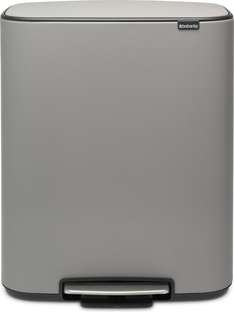 Brabantia bo prullenbak - 60 liter - 1 vak - mineral concrete grey