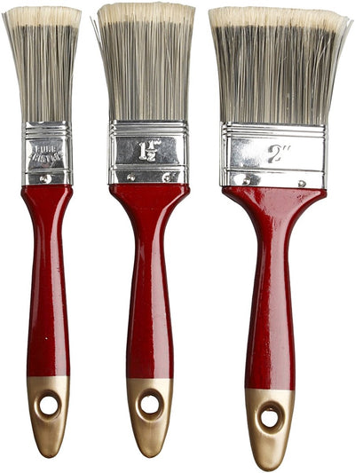 Creativ company vernis kwasten plat, 3st.