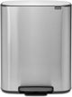 Brabantia bo prullenbak - 60 liter - 1 vak - matt steel fingerprint proof