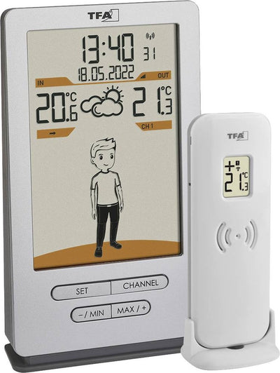 Tfa dostmann weather jack 35.1166.54 draadloos weerstation verwachting voor 12 tot 24 uur aantal sensoren max.: 3 stuk(
