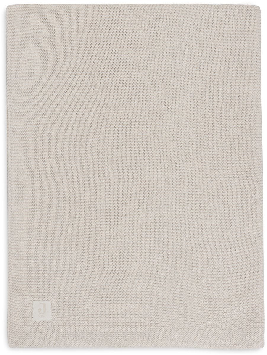 Jollein baby deken ledikant - 100x150cm - basic knit - oatmeal