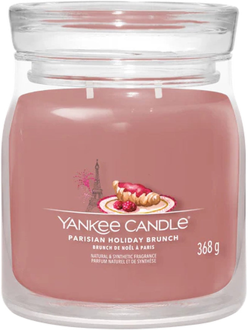 Yankee candle - parisian holiday brunch medium geurkaars - 50 branduren - 2 lonten